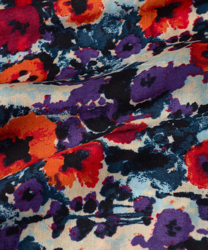 Top En Viscose Imprimé À Col V, Meadow Violet