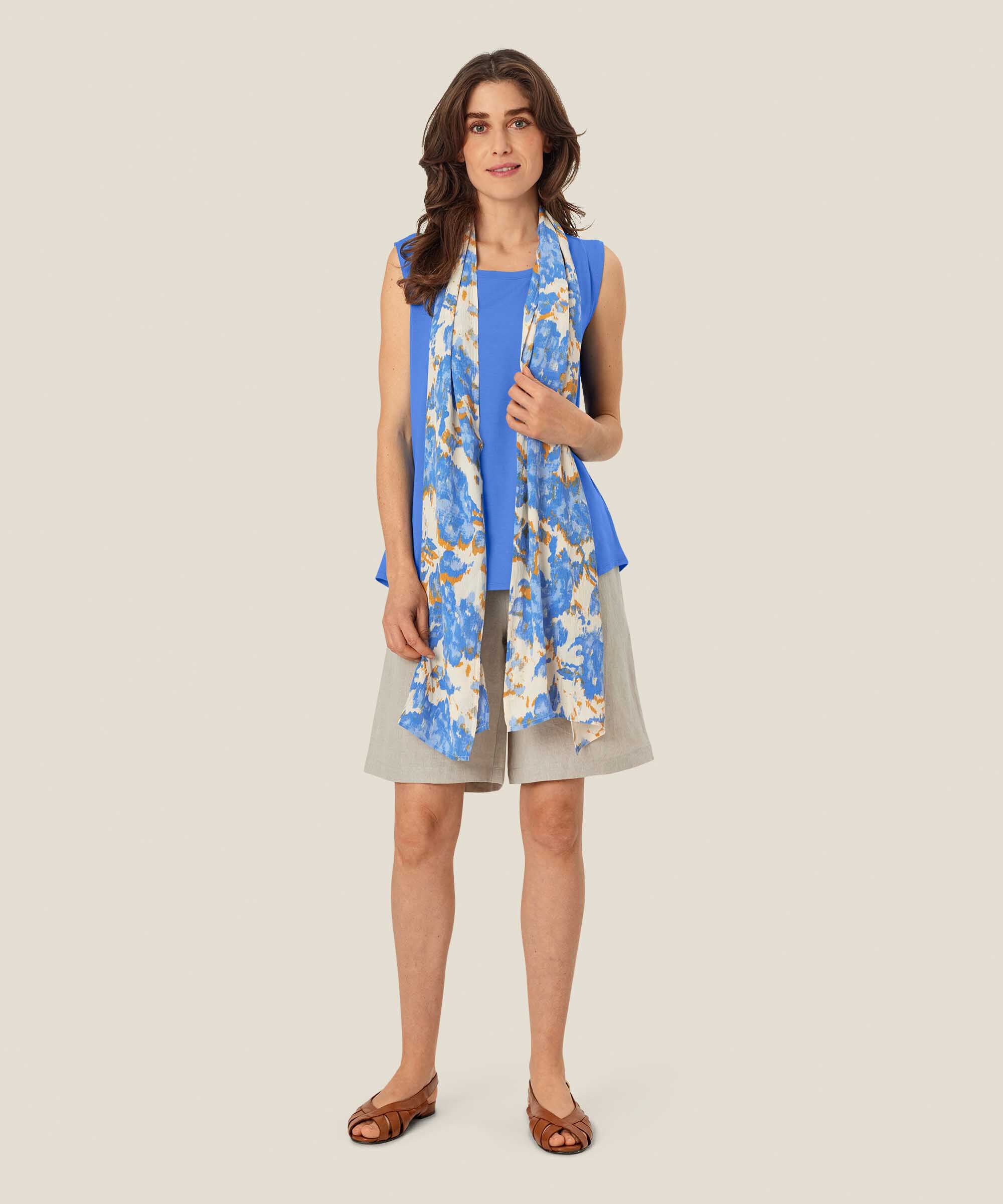 Écharpe En Viscose Imprimée, Nebulas Blue