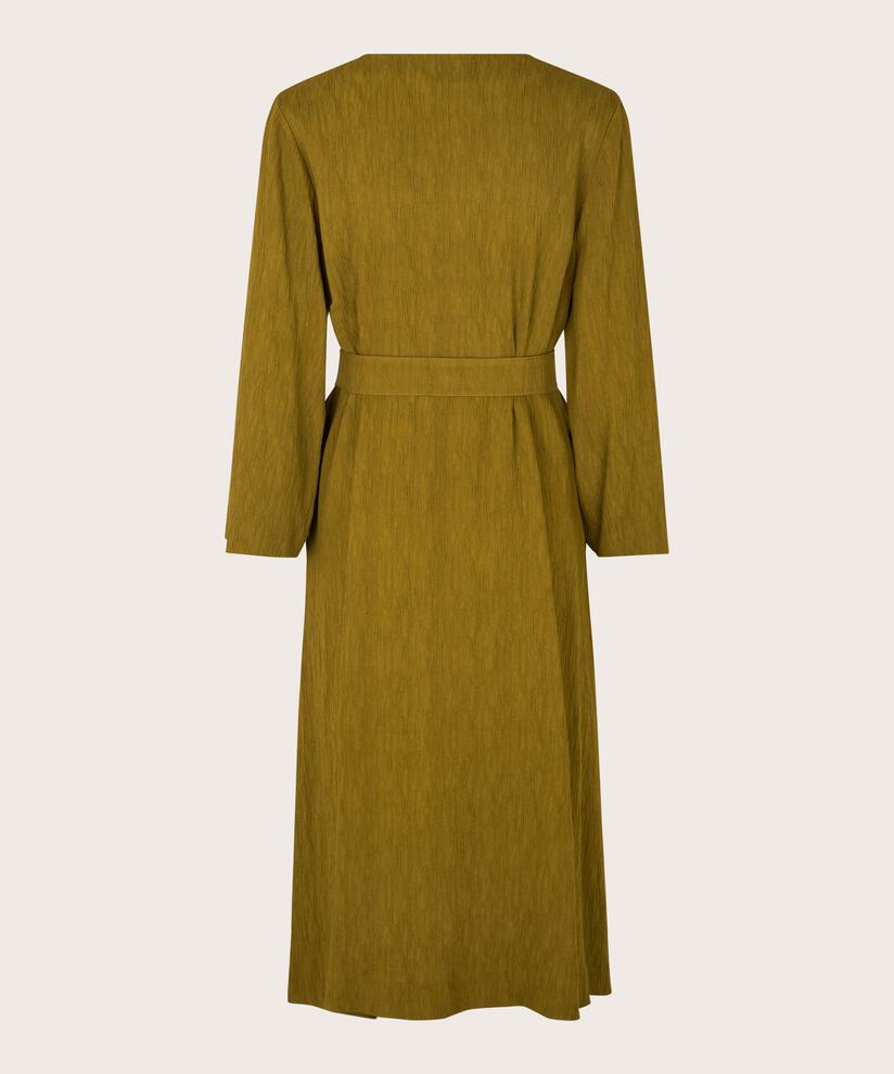 robe décolleté en v profond et liens, Plantation