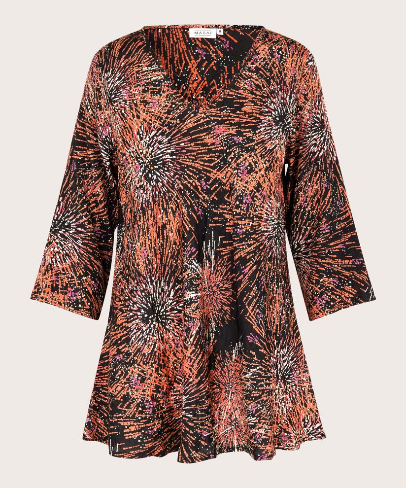 blouse en viscose à col v et manches 3/4, Picante