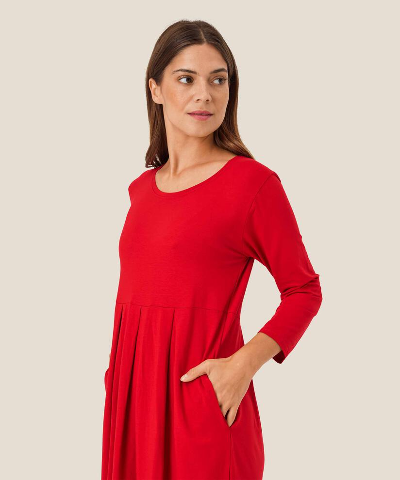 robe tulipe en jersey , Haute Red