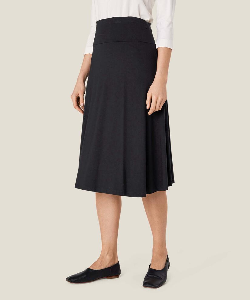 jupe classique en jersey stretch, Black