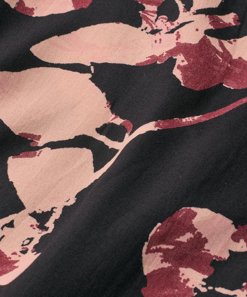 tunique en viscose à motifs avec col en V, Tawny Port
