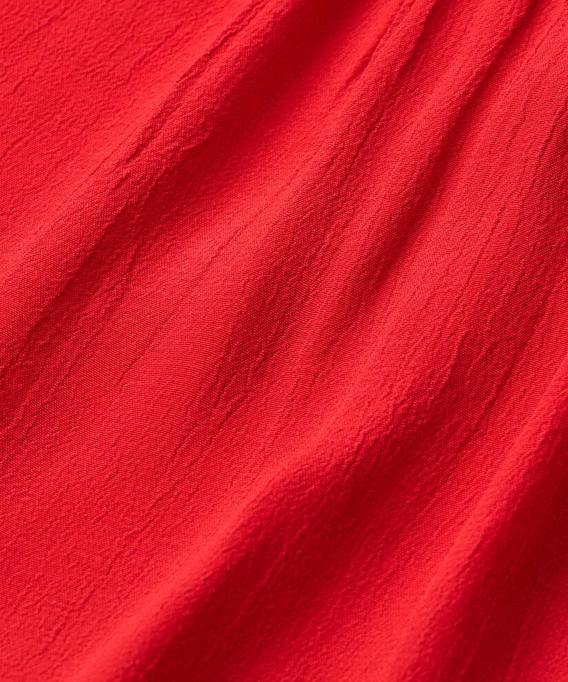 blouse en viscose à col en V et volants, Scarlet Sage