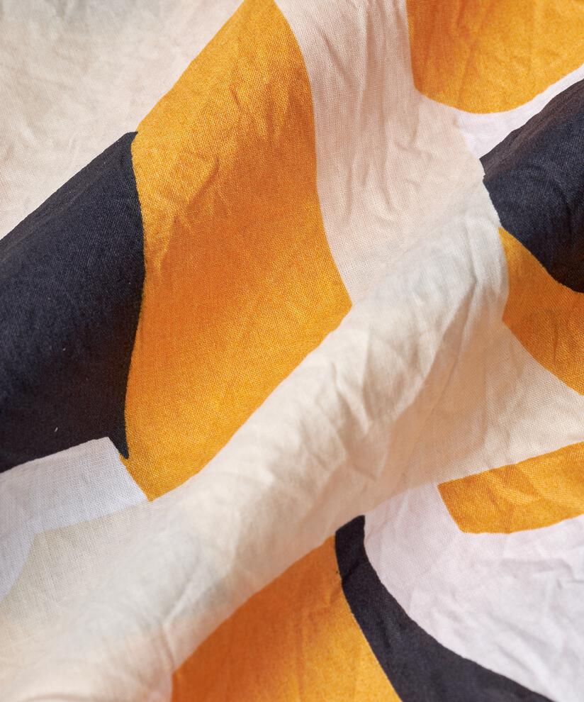 robe en coton avec détail boutonné au cou, Butterscotch