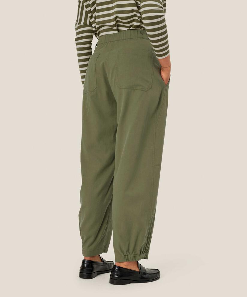 pantalon cargo en coton doux de qualité, D. Lichen Green