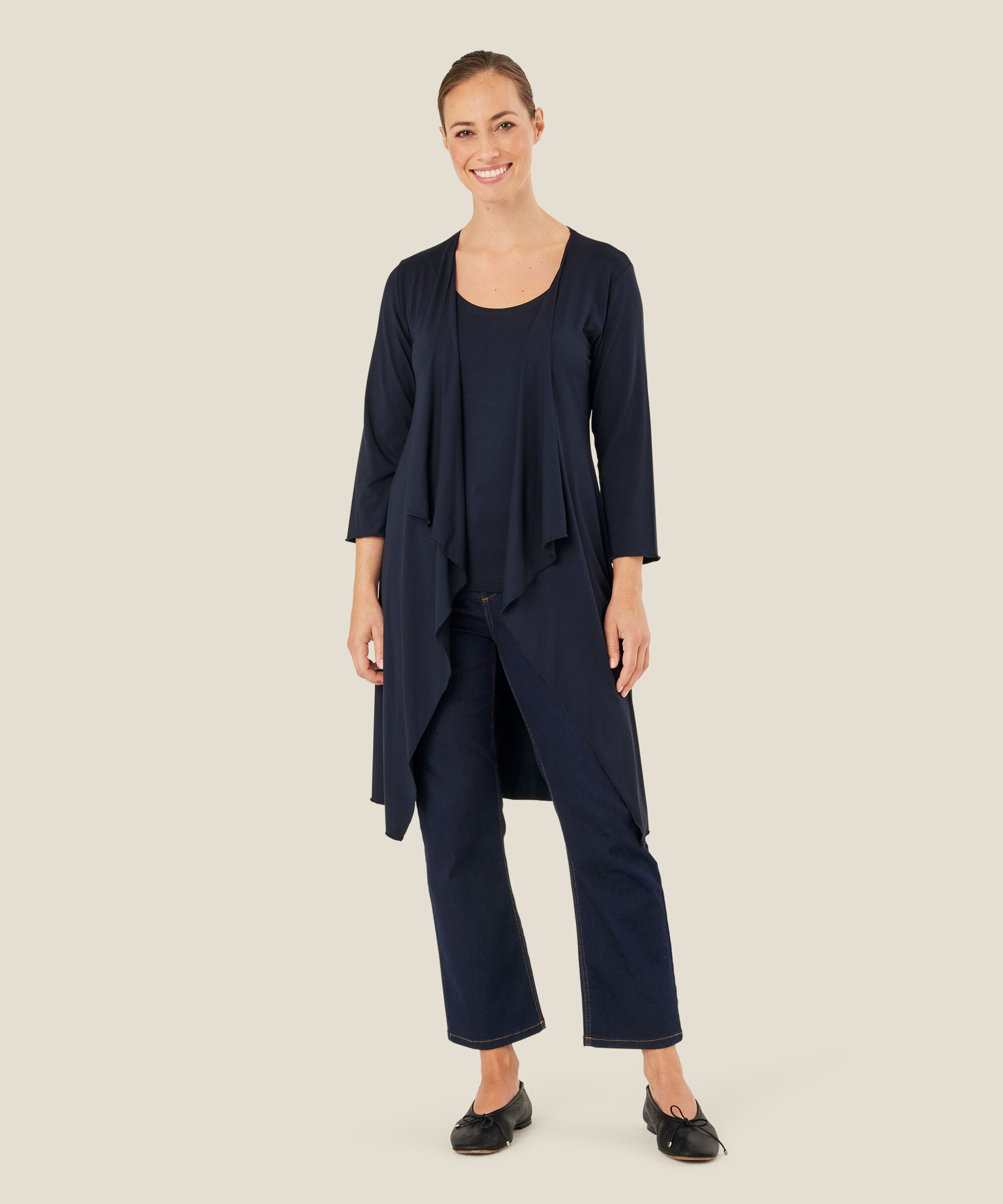 Ibone Jersey Cardigan, Navy