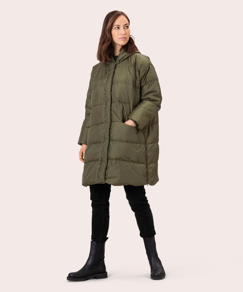 Manteau En Duvet Avec Capuche, Olive Night
