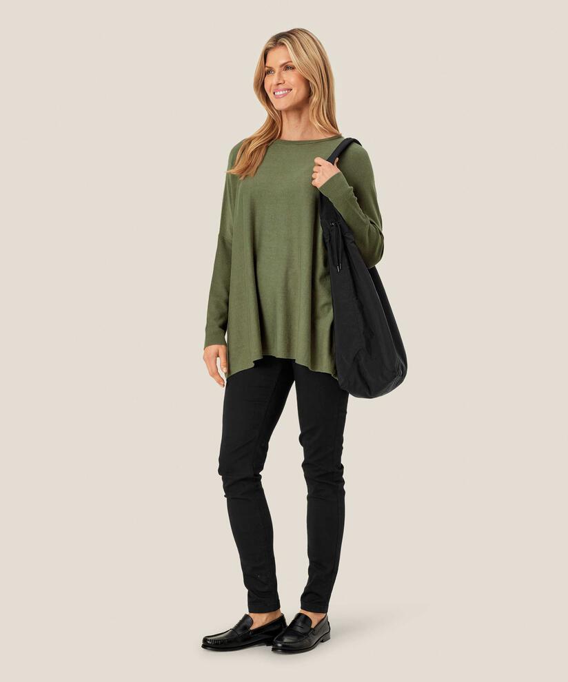 sac avec large bandoulière et fermeture zippée, Black