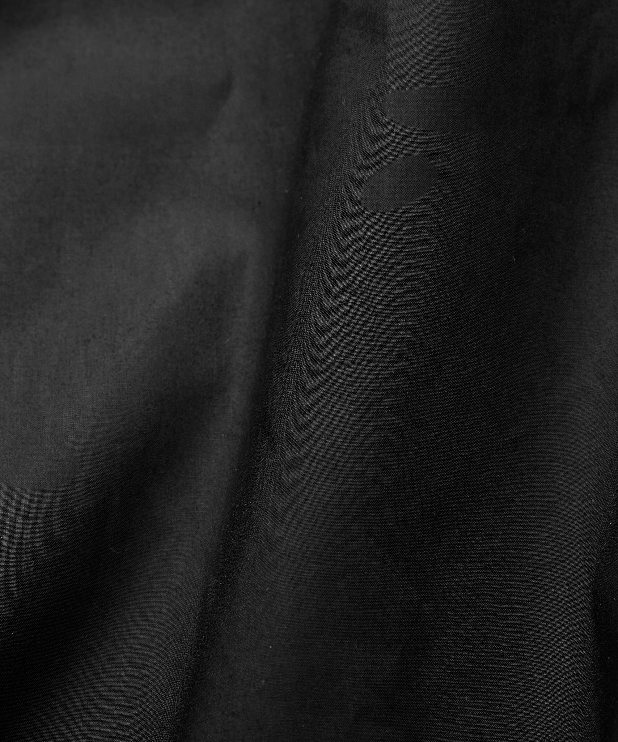 robe à manches courtes en jersey et popeline de coton, Black