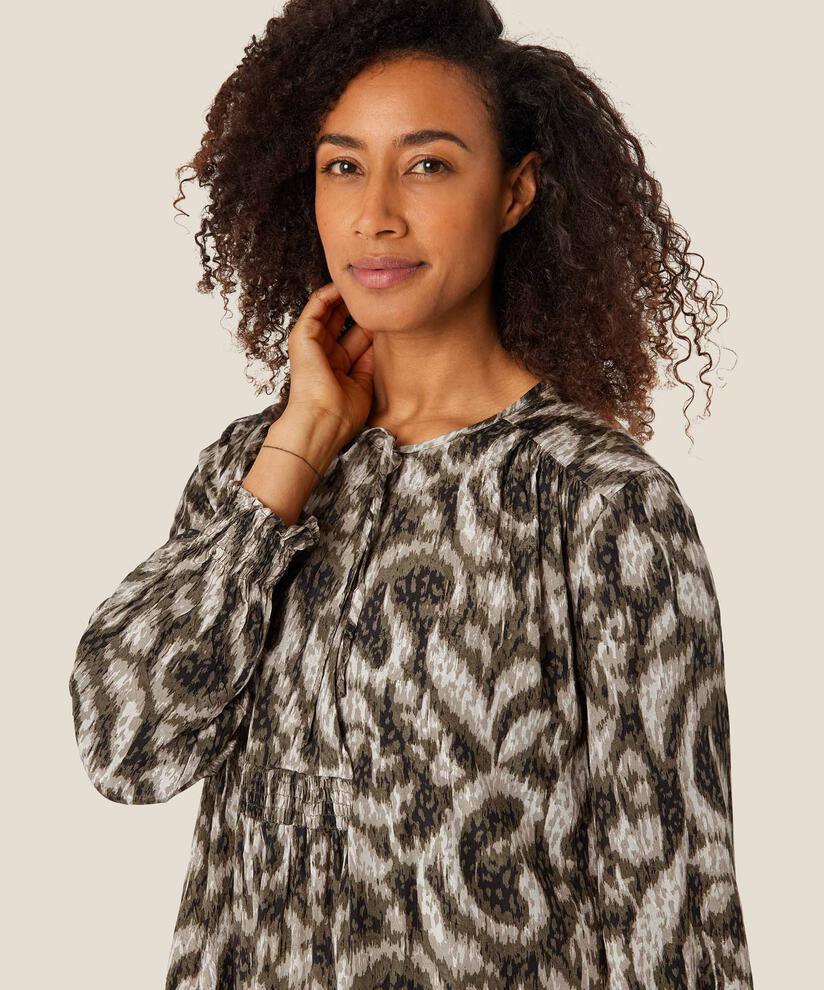 robe en viscose avec liens au cou, Sea Turtle