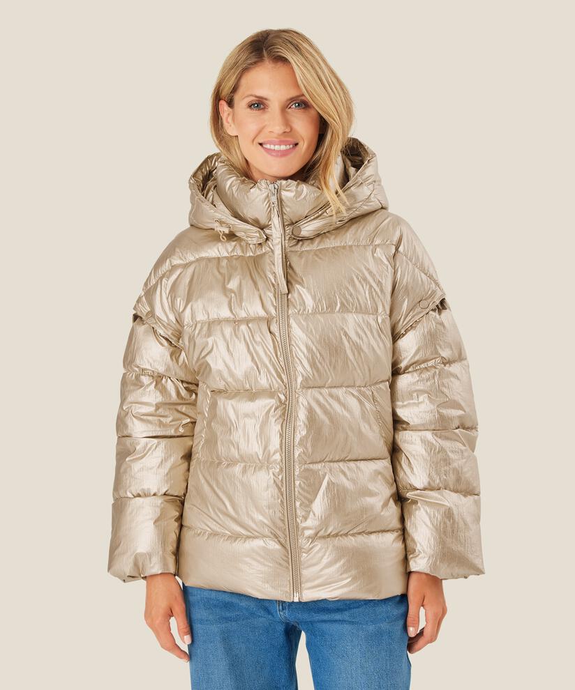 doudoune avec manches et capuche amovibles, Gold