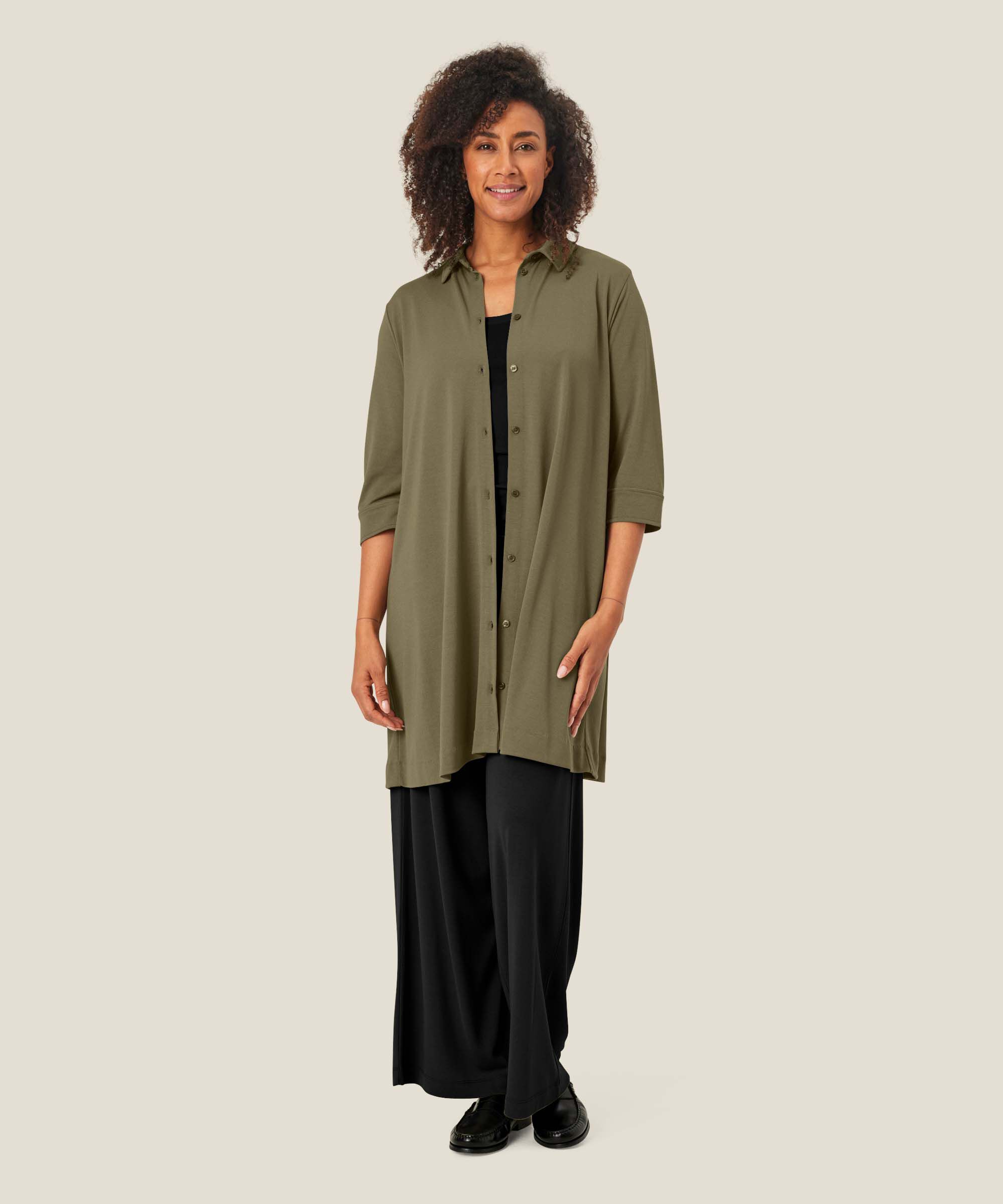 pantalon en jersey avec taille élastique, Black