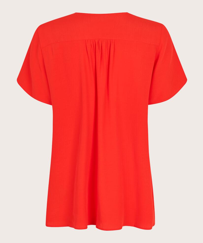 blouse en viscose avec plis sur le devant, Poinciana