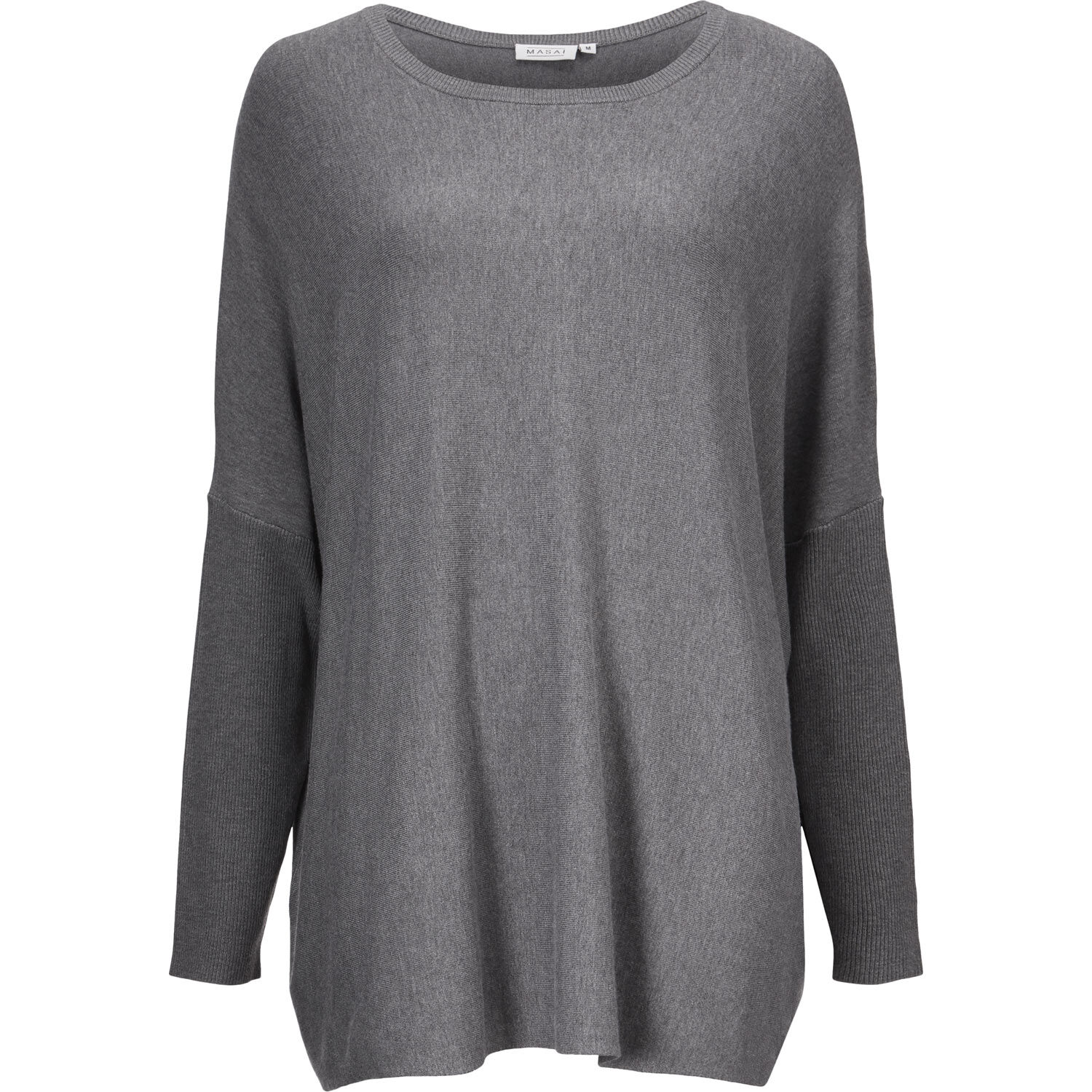 Pull Oversize &Agrave; Manches &Eacute;troites, M. Grey mel.