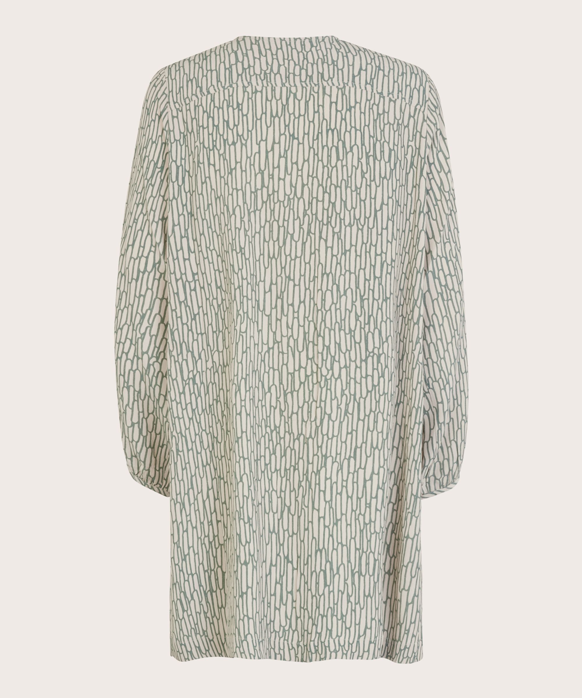 tunique en viscose avec col v et mollet, Balsam Green