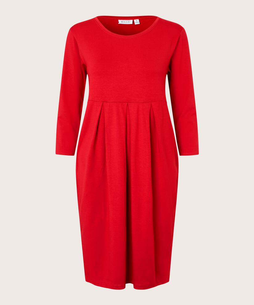 robe tulipe en jersey , Haute Red