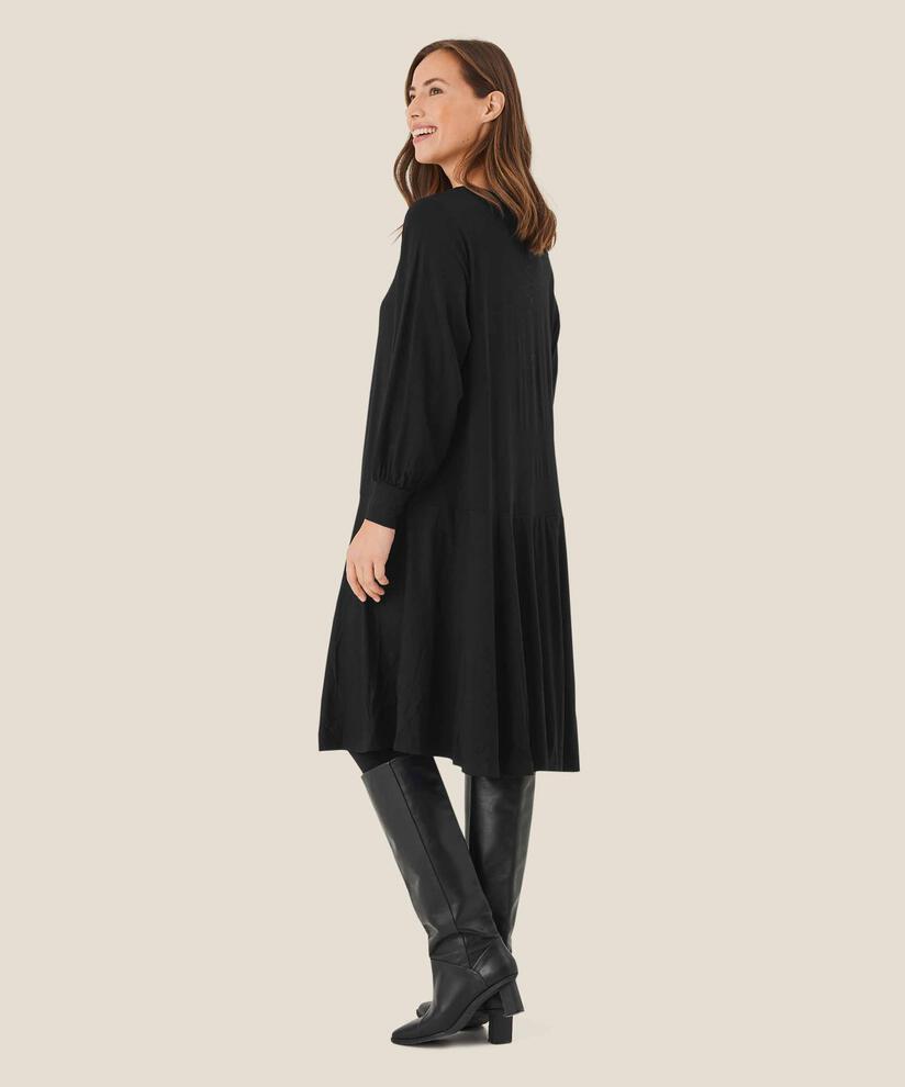 robe en jersey avec largeur, Black