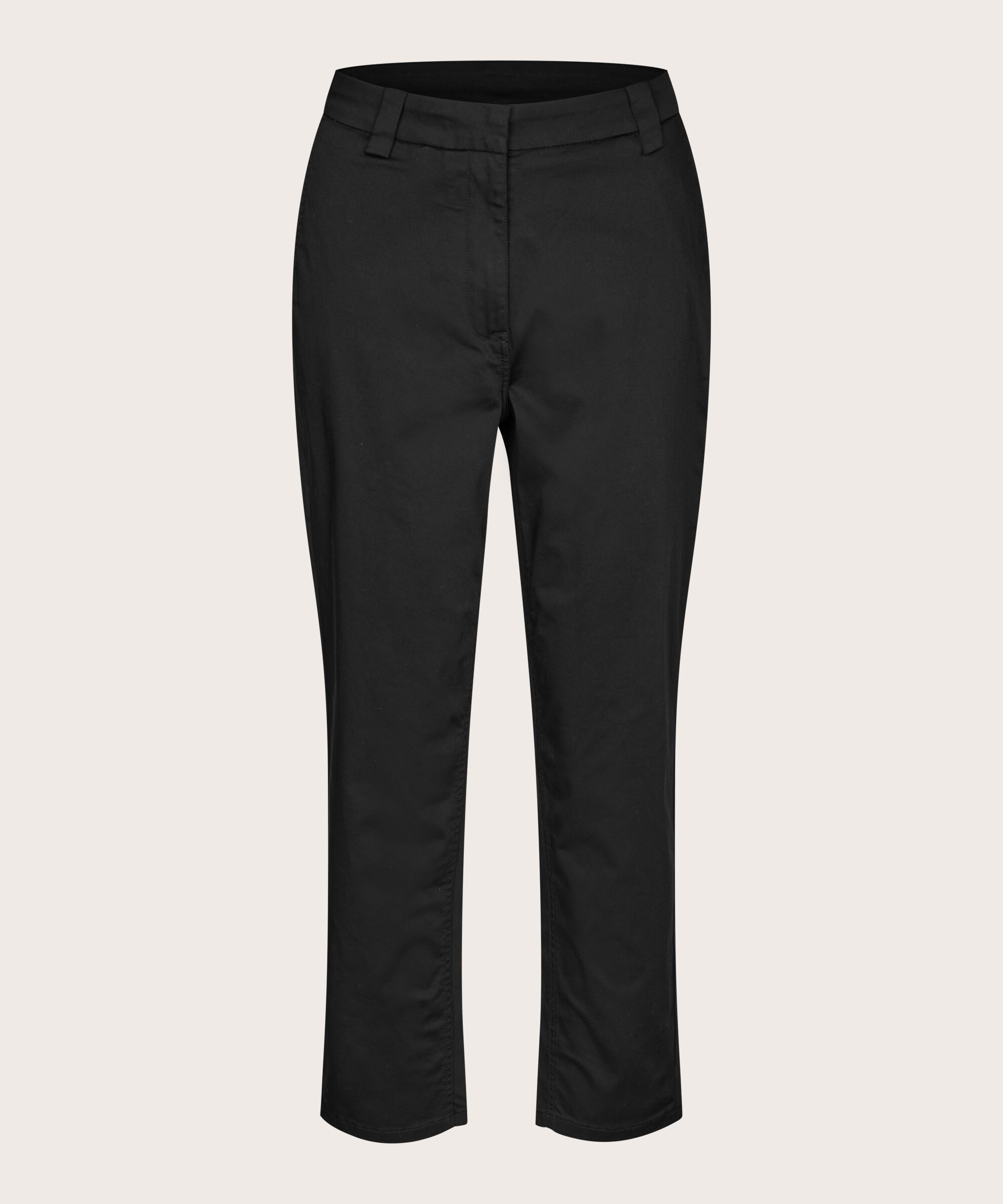 chino crop en coton avec poches latérales, Black