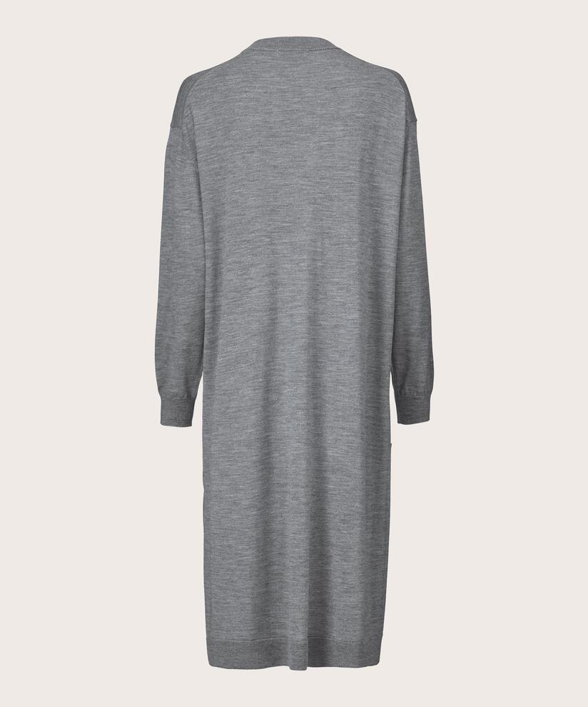 robe en maille avec col roulé et fentes, M. Grey mel.