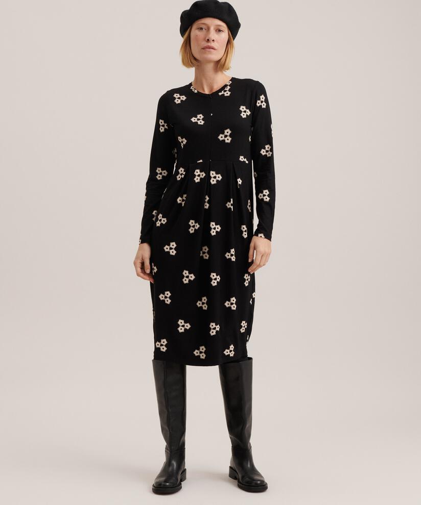 robe tulipe zippée, Black