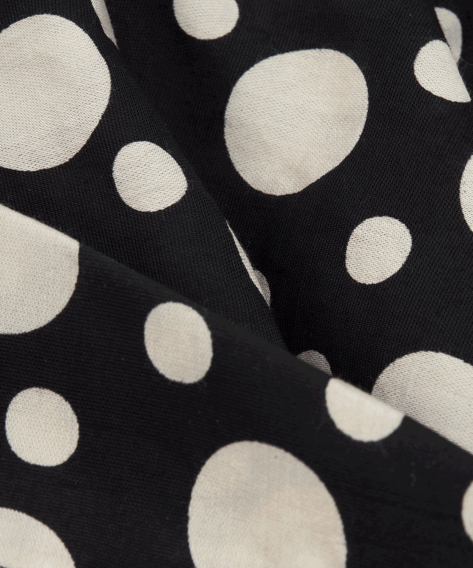 Veste chemise à pois en viscose, Black