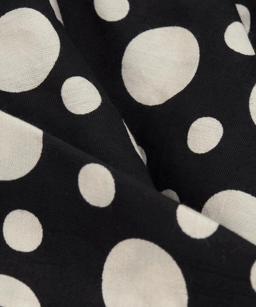 Veste chemise à pois en viscose, Black