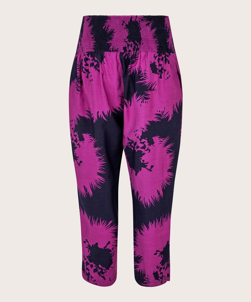 pantalon en viscose avec smock, Wild Aster