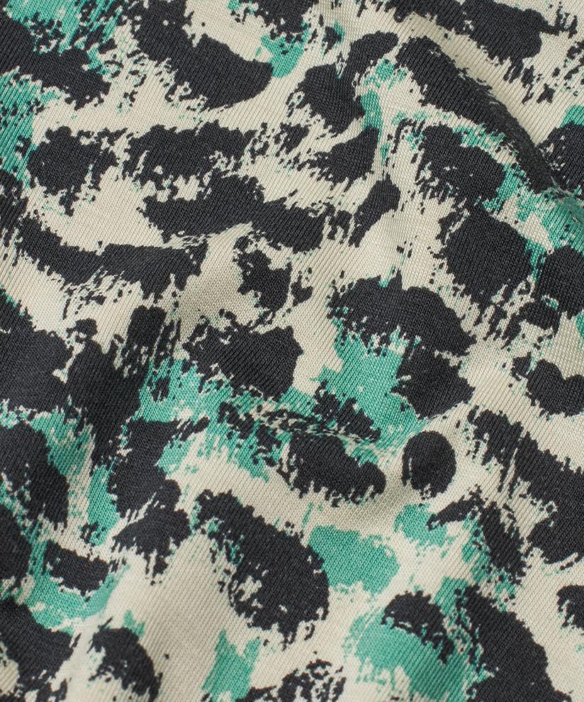 robe tulipe en jersey imprimé, Winter Green