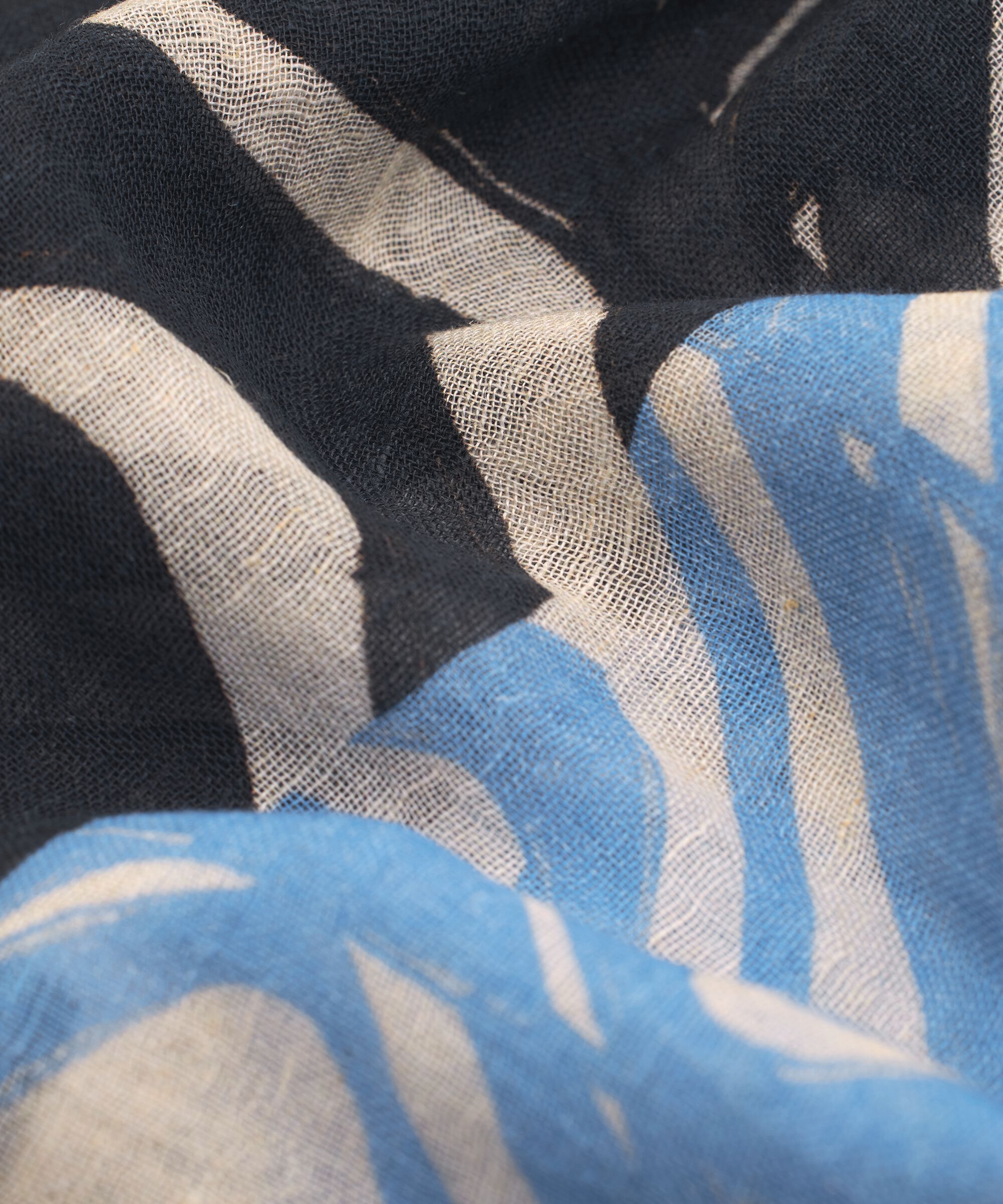 écharpe à motif en mélange de coton, Blue Bonnet