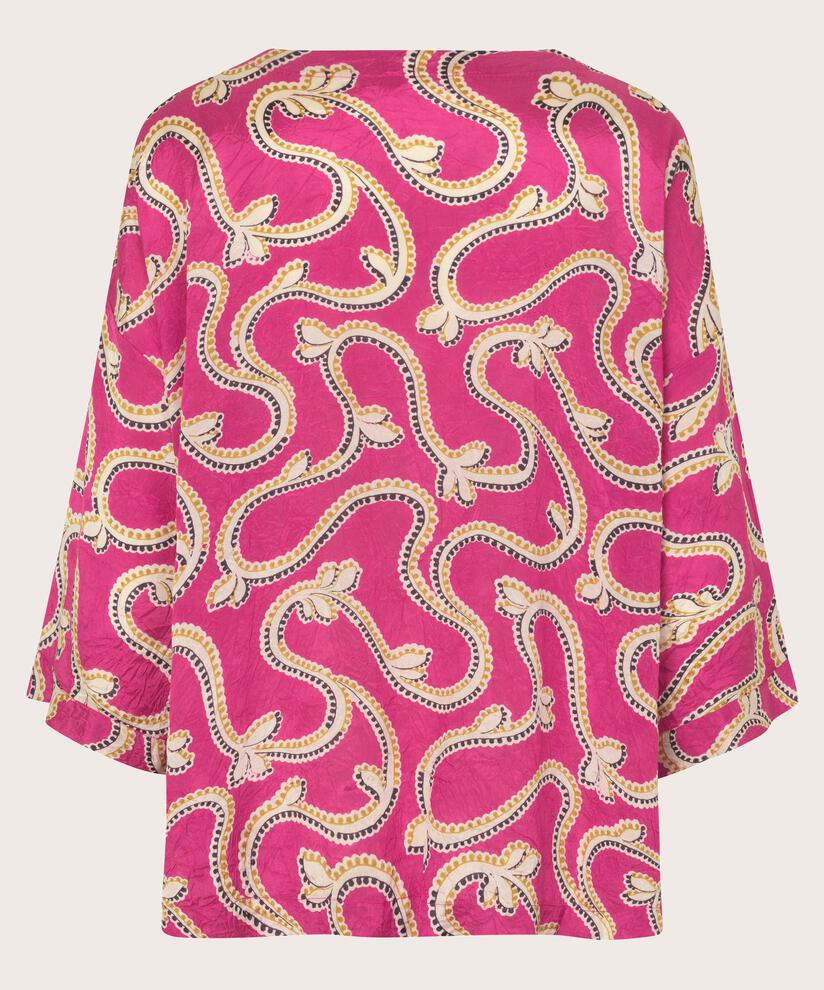 Blouse en viscose à manches 3/4, Wild Aster