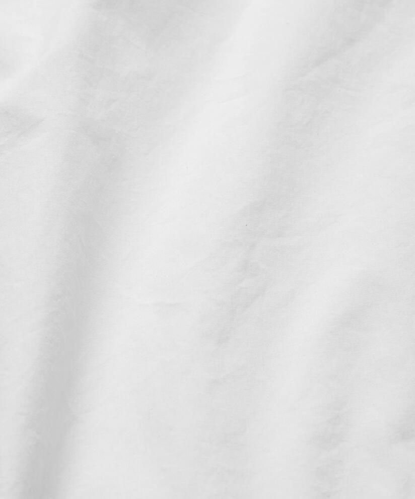 tunique en coton à col rond avec patte de boutonnage, White