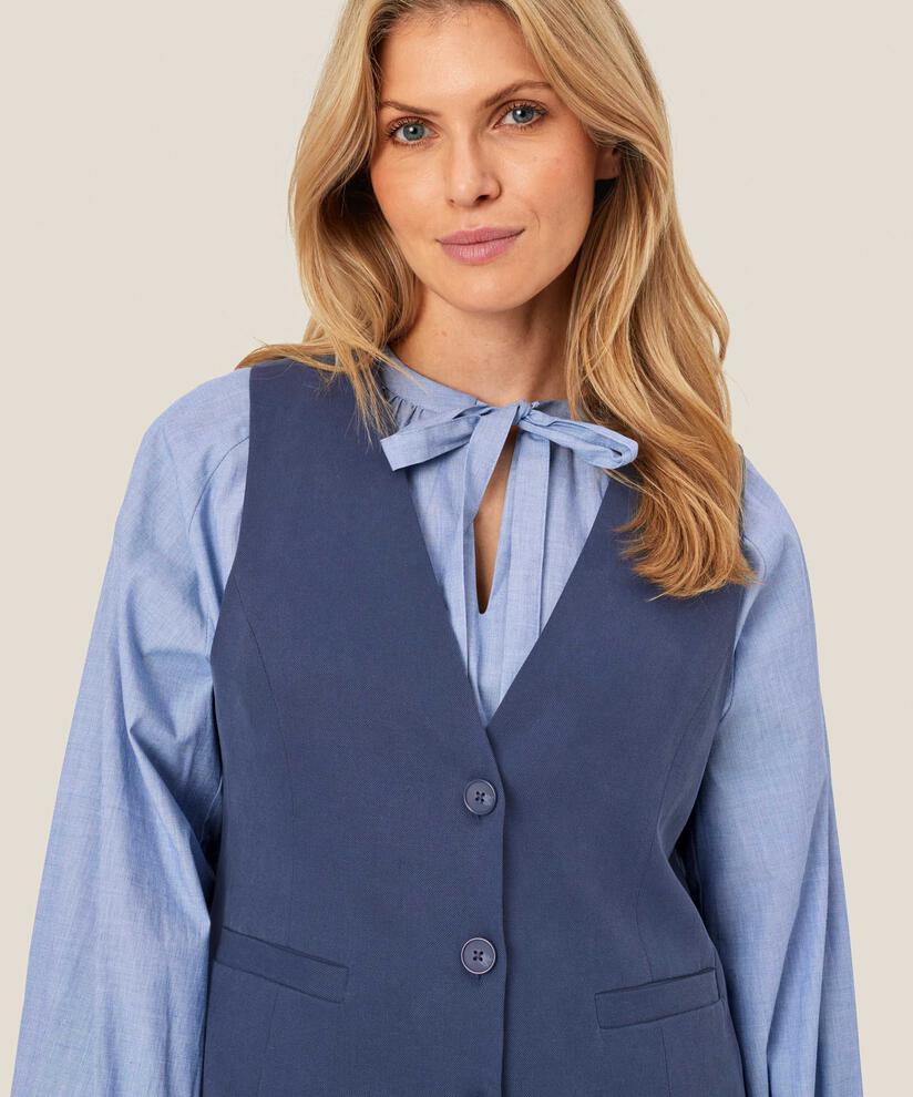 gilet féminin en mélange de coton, Sargasso Sea