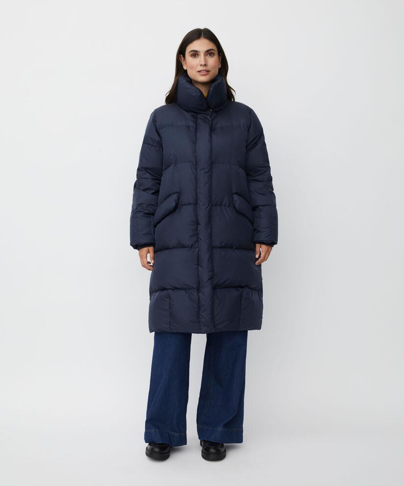 manteau en duvet à col montant, Mood Indigo