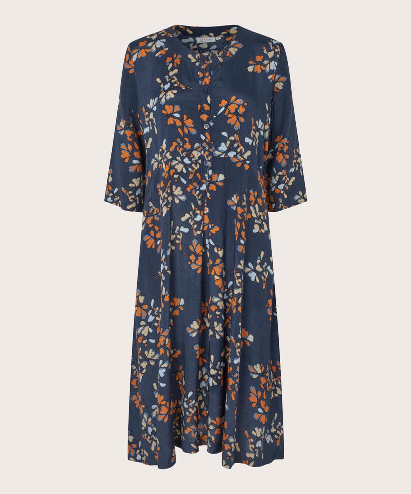 robe en viscose fleurie à manches 3/4, Autumnal