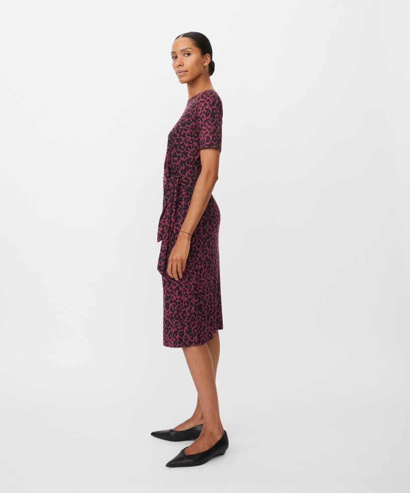 robe en jersey imprimé effet cache-cœur, Tawny Port