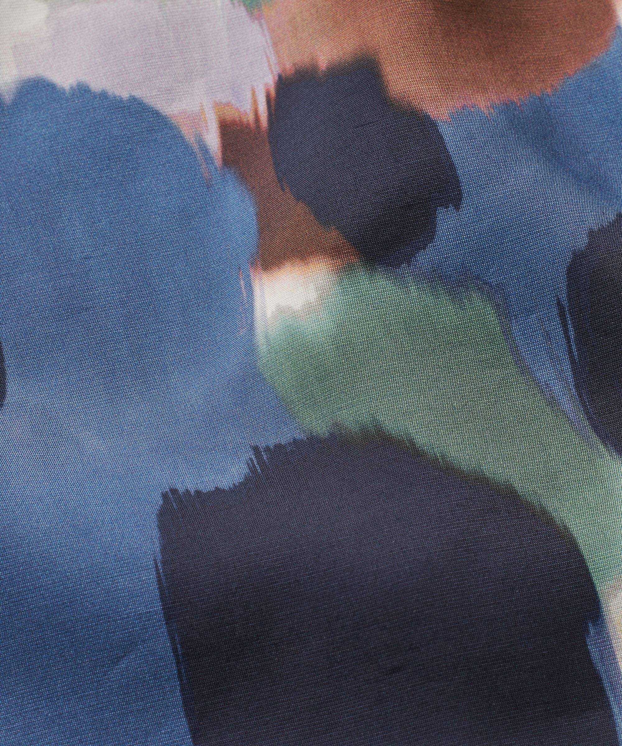 Robe En Viscose Avec Col En V Et Poches Fendues, Navy Blazer