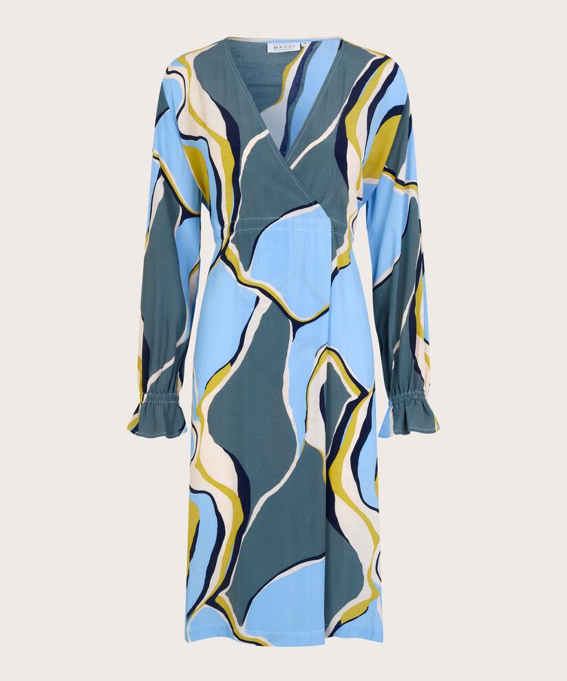 robe en viscose à manches longues avec liens sur les côtés, Oasis