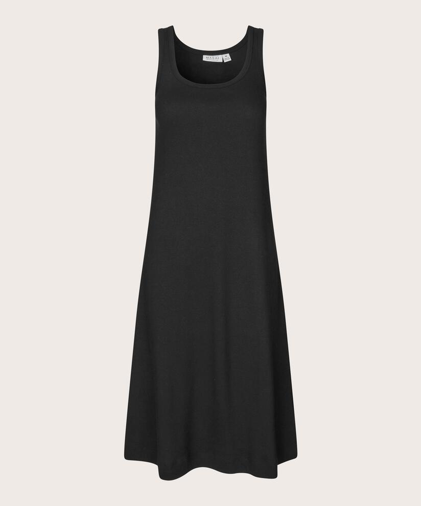 robe à bretelles en jersey doux avec un décolleté profond, Black