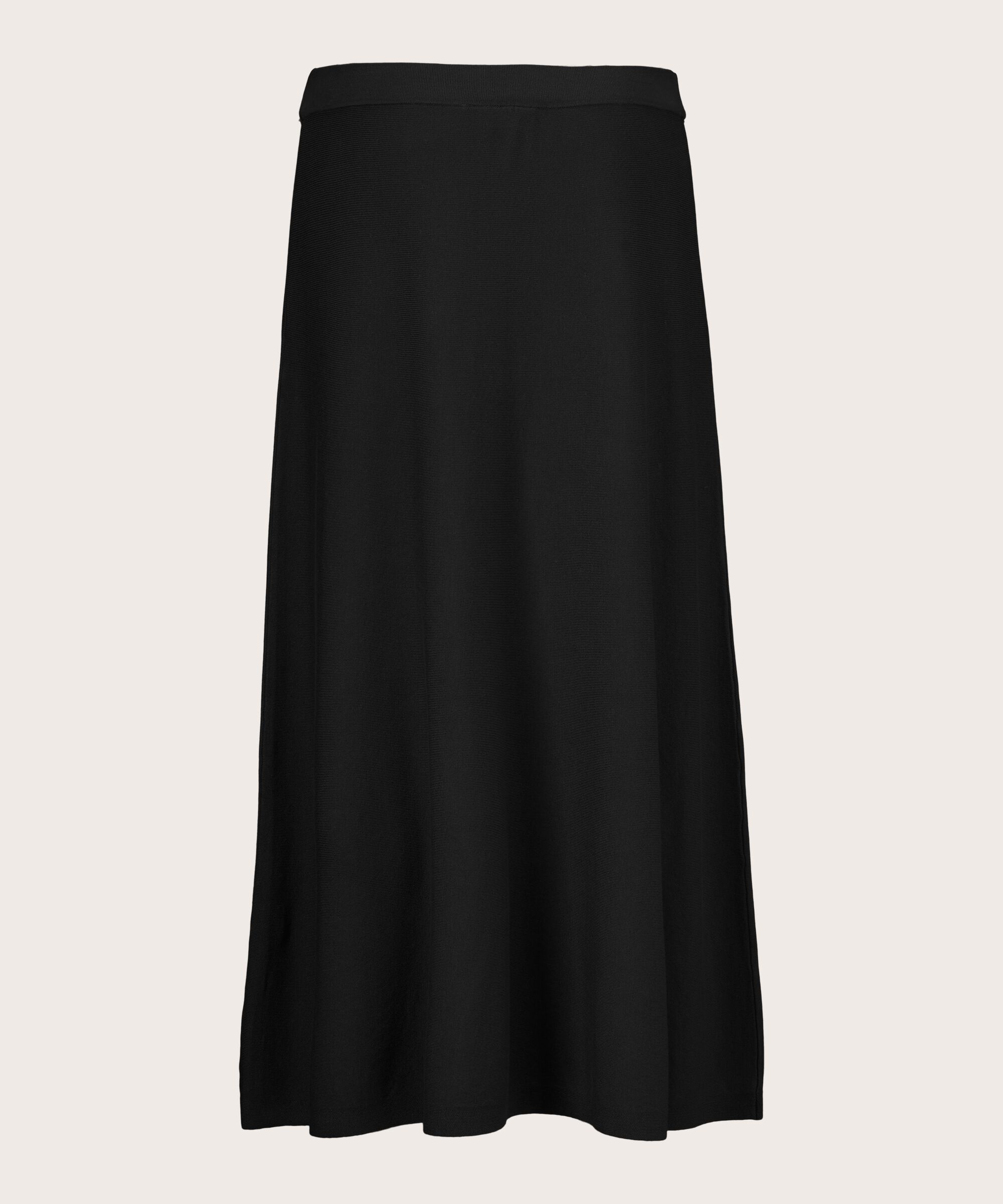 jupe en maille à taille élastique, Black