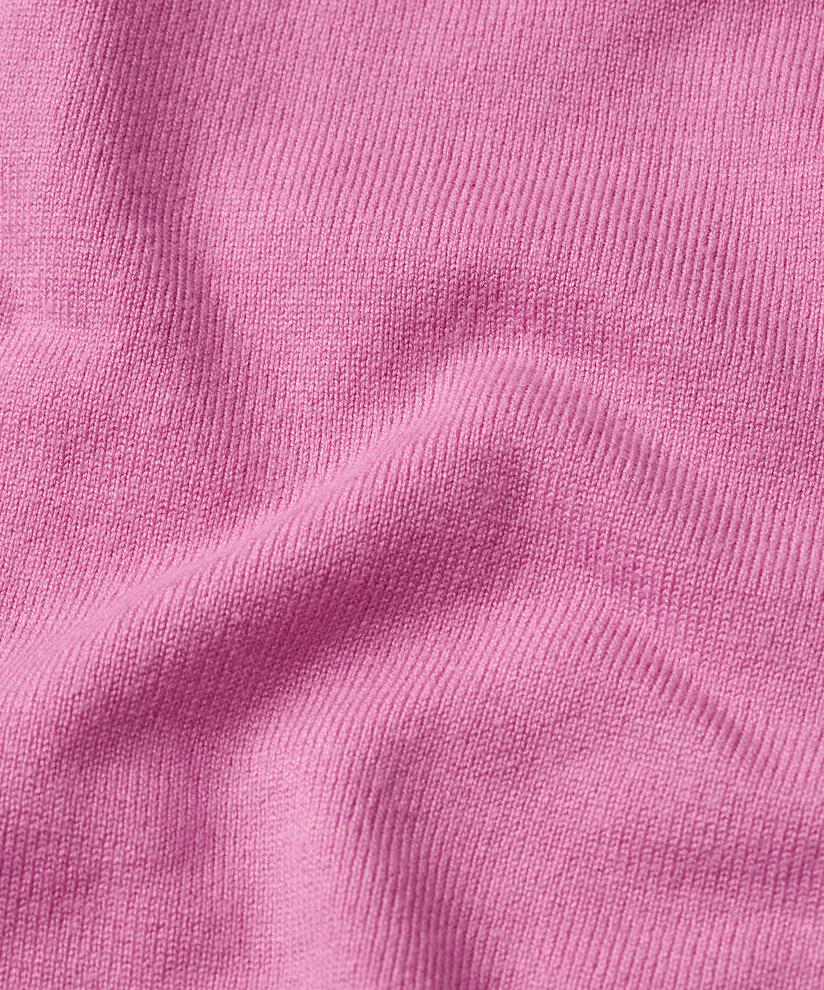 pull en tricot à manches 1/2 et bouton strass, Opera Mauve
