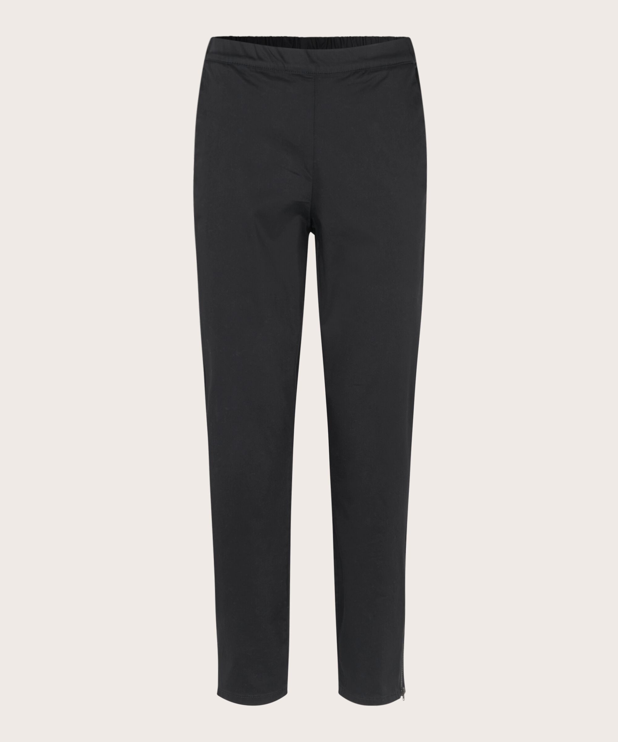 Pantalon À La Cheville En Coton Stretch, Black