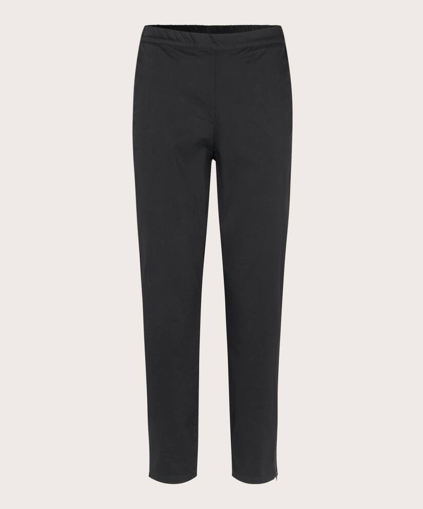 Pantalon À La Cheville En Coton Stretch, Black