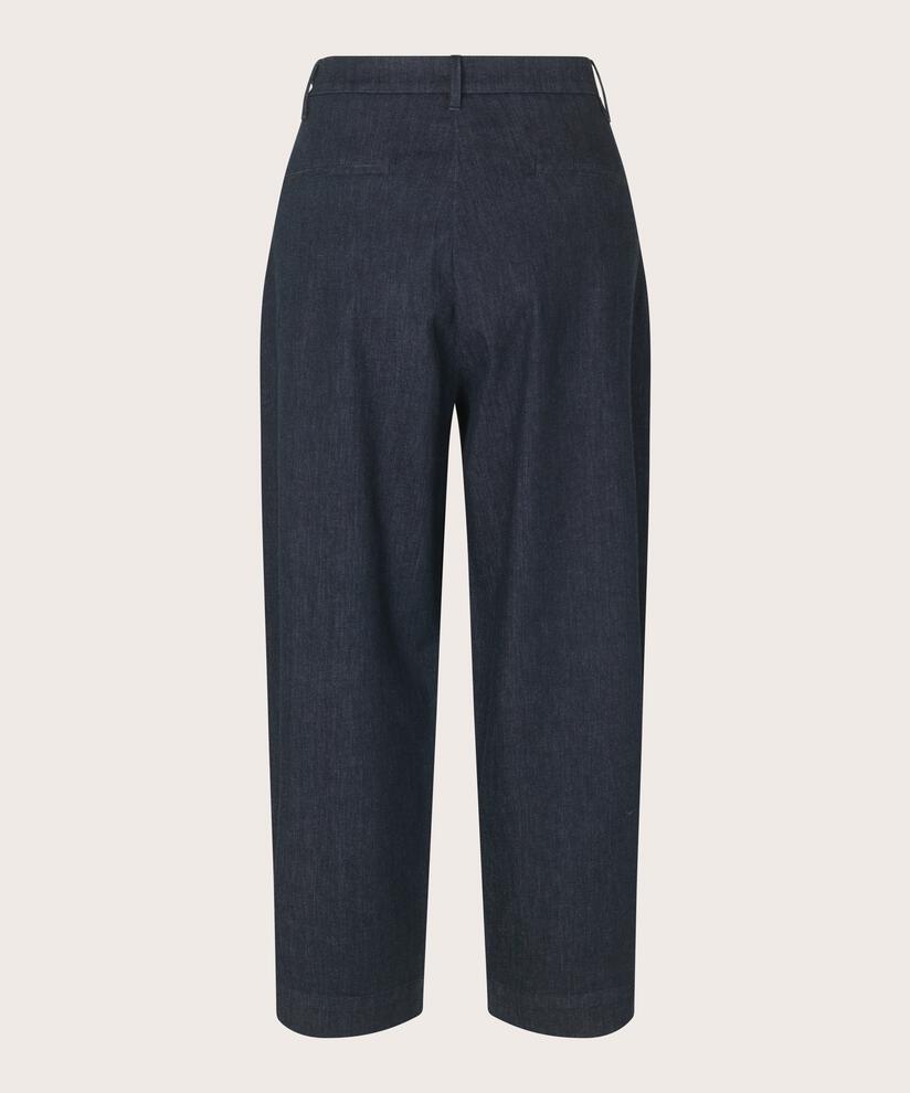 pantalon en jean taille haute, Dark Denim