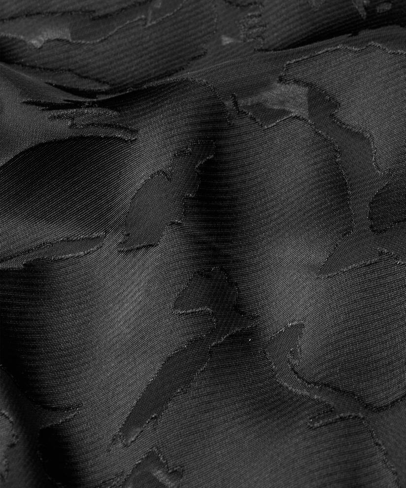 chemise en dentelle transparente drapée dans le dos, Black