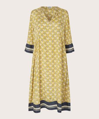 robe en viscose avec drapés au dos et poches fendues, Burnish Gold
