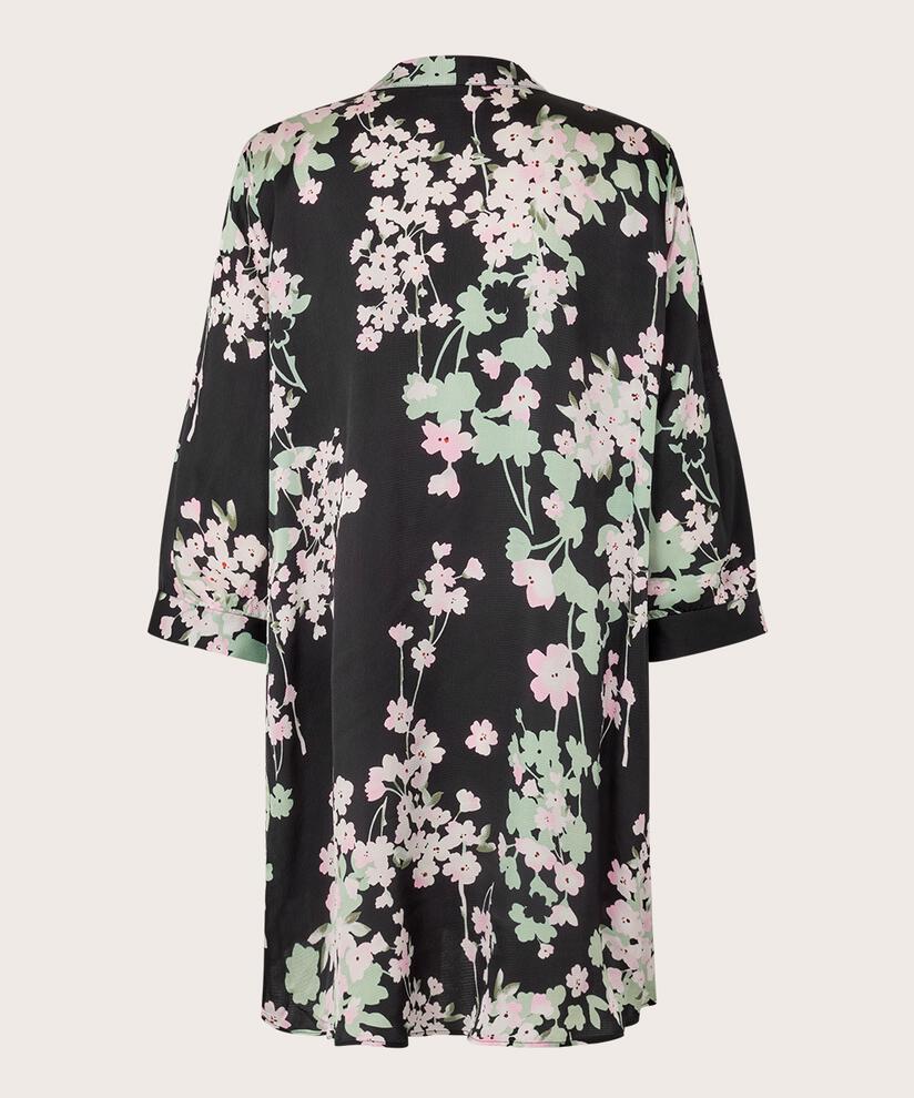 tunique fleurie en viscose avec col en V, Pink Lady