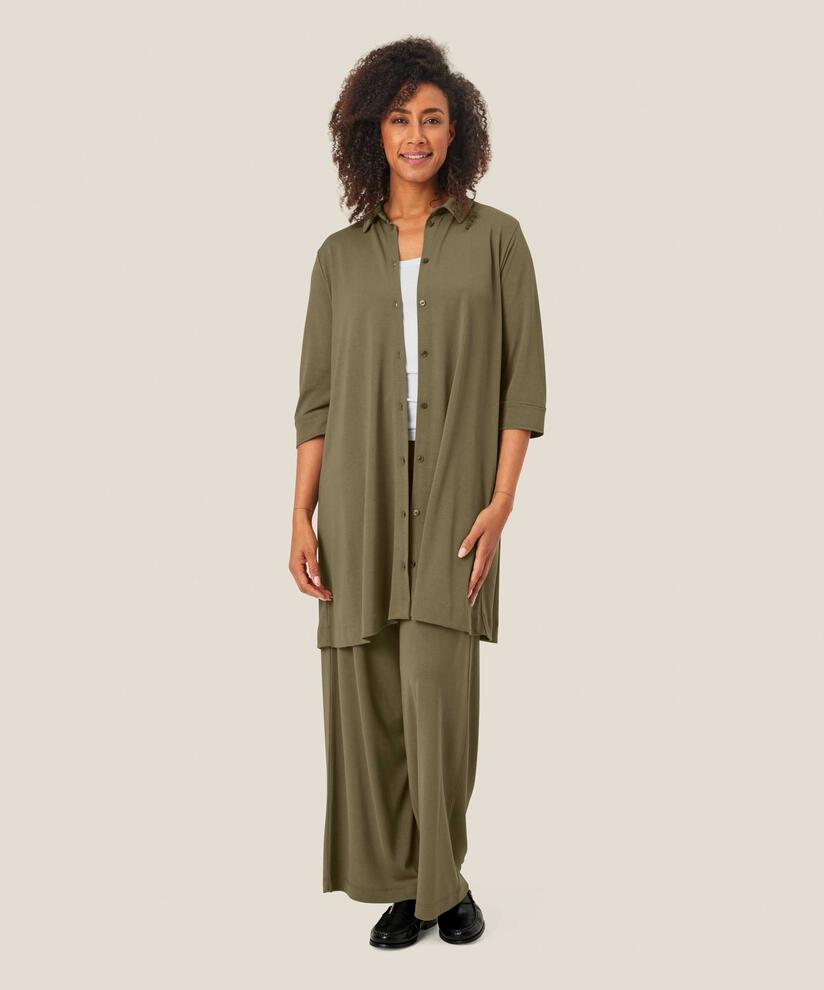pantalon en jersey avec taille élastique, D. Lichen Green