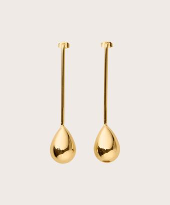 boucles d'oreilles pendantes plaquées or, Gold