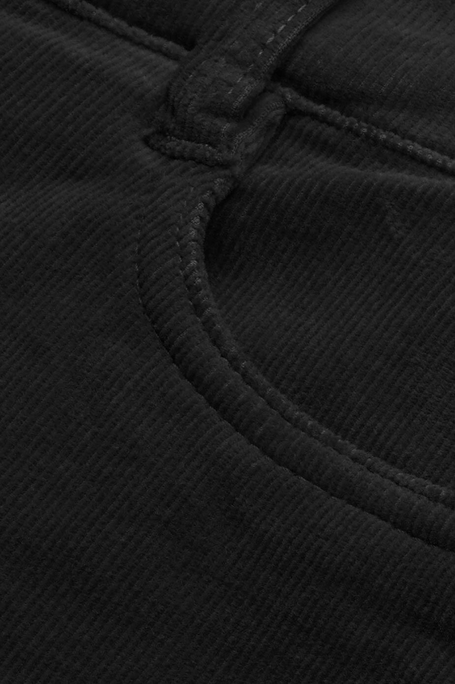 pantalon en velours c&ocirc;tel&eacute; coupe slim, Black